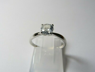 Silberring 925 Silber - Solitär Ring mit CZ - Verlobungsring, Gr. 50 bis Gr. 60