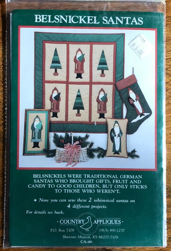 Quilt Pattern "Belsnickel Santas" by Country Appliques