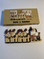 Hinged Resin Santa  Reindeer Christmas Decor