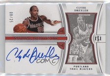 2022-23 Panini National Treasures Archives Ink 8/25 Clyde Drexler Auto HOF 7o6