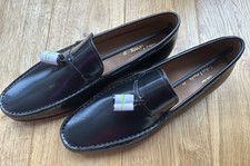 John Lewis Lloyd Tassle Black Leather shoes, Size 10, NIB