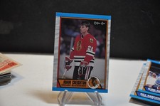 1989-90 O-Pee-Chee Hockey card #218 Adam Creighton RC chicago blackhawks nhl