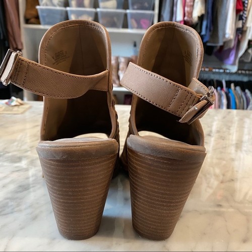 Jessica Simpson Damen Slingback gewebt taupe zehenfrei Blockabsatz Größe 9,5 - Bild 2 von 8