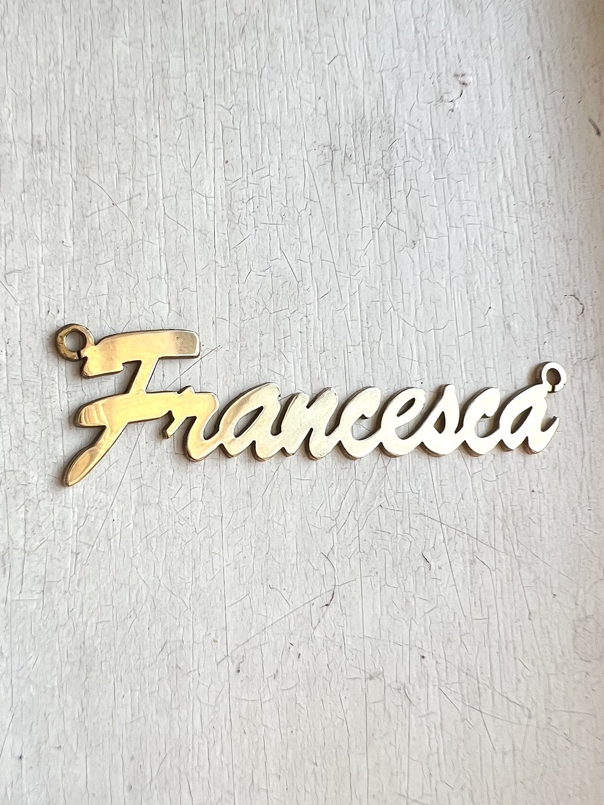 Personalised Solid Gold 9ct Name ‘Francesca’ Pend… - image 11