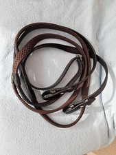 English Rubber Grip Reins 58" Brown