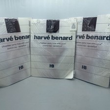 3 - Vtg Harve Benard Ultrasheer panty hose lycra - Petite Coffee Sandalfoot New