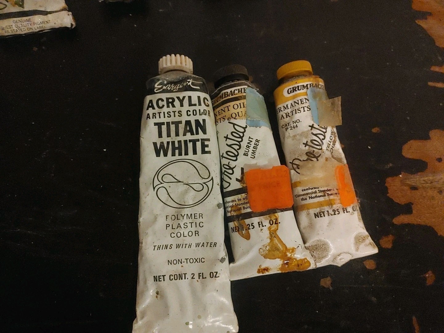 Vintage GRUMBACHER PRE-TESTED Oil Paints Mixed Lot + Sargent PREOWNED AS-IS