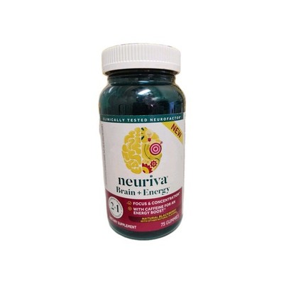 Neuriva, Brain + Energy, Natural Blackberry, 75 Gummies, Exp 2/2027