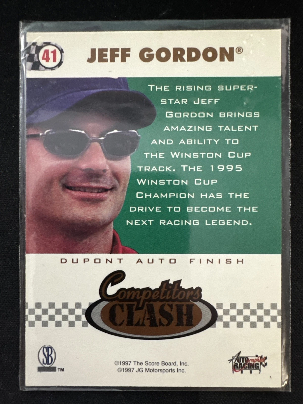 1997 The Score Board #41 Competitors Clash Dale Earnhardt / Jeff Gordon
