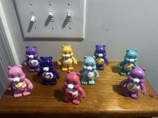 Vintage Care Bears Mini Figures 3" Plastic with Poseable Arms TCFC 9 Of Them