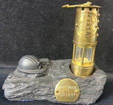 Whitemoor Colliery Mining Lamp with Helmet Display Memorabilia - Z#1008