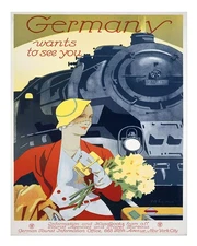 Vintage Travel Poster Wall Art - Retro Germany Advertisement