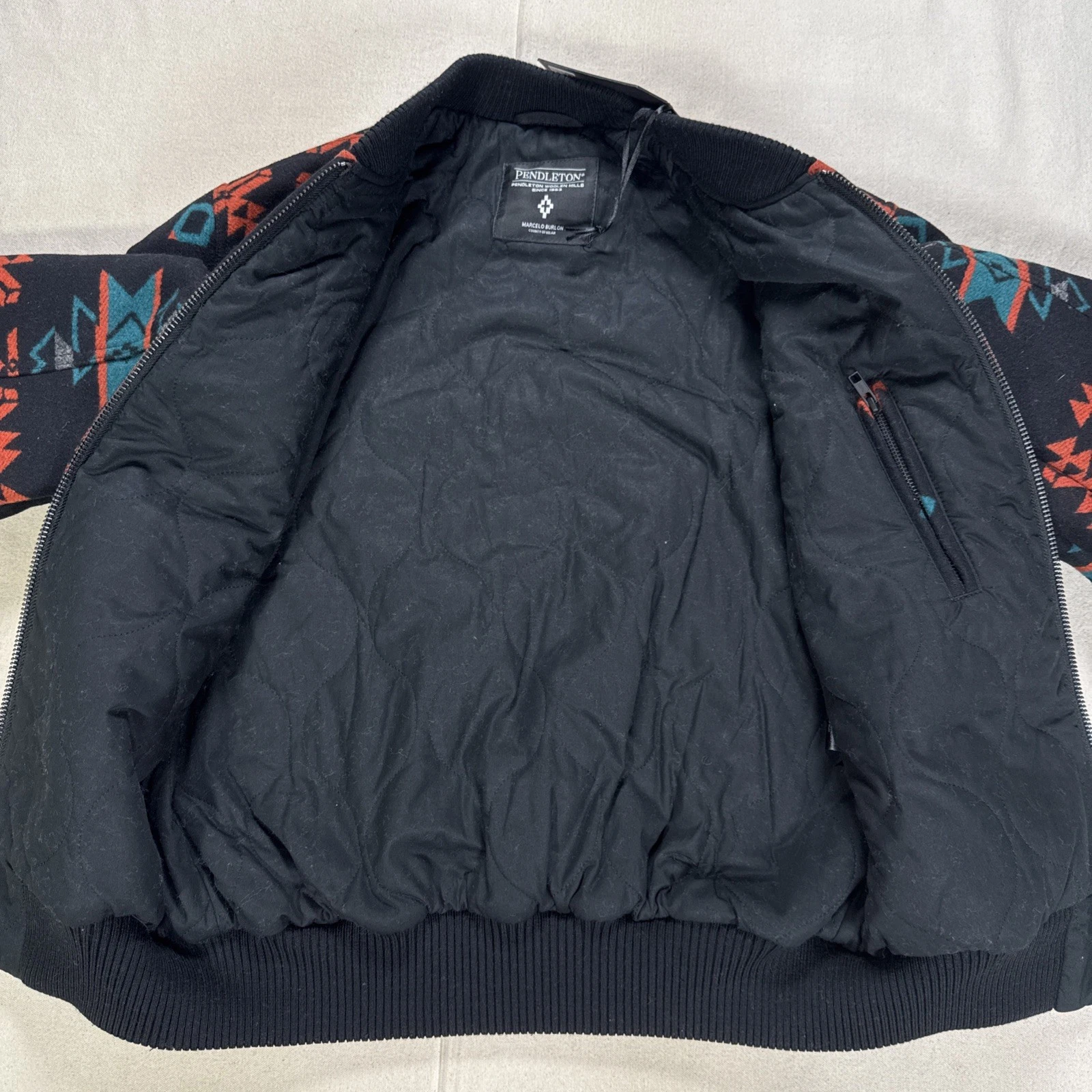 Marcelo Burlon x PENDLETON Wool Aztec Bomber NWT Sz XL Made In Italy - product detail image 9
