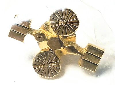Satellite Space Exploration Gold Tone NASA Space Program Collector Tie Tac