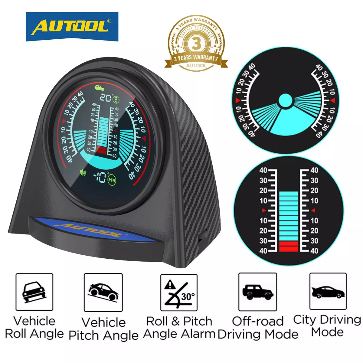 Car Inclinometer Land Slope Angle Speed Timing Gps Off-road Multifunction  Meter