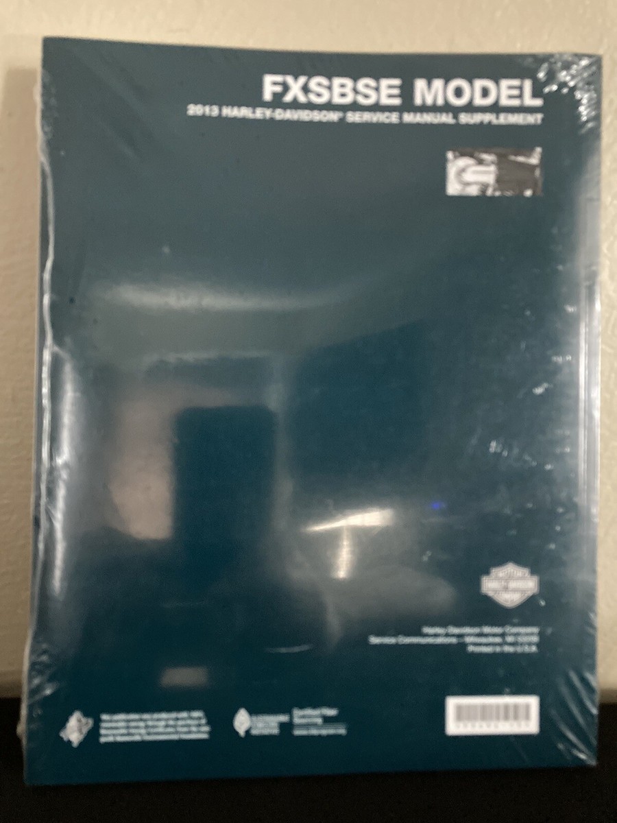 2013 Harley Davidson FXSBSE Model Service Manual Supplement | eBay