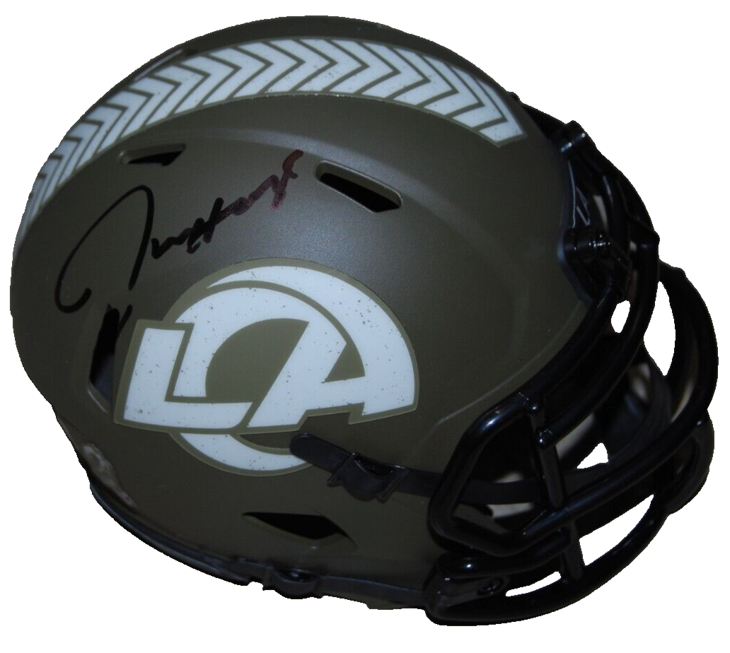 Jim Harbaugh Autographed Signed Los Angeles Chargers () mini football helmet BECKETT BR63098 