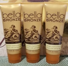 X3 Bella Bronze Golden Chamomile  Goats Milk Self Tanner Face And Body 4.2 Oz