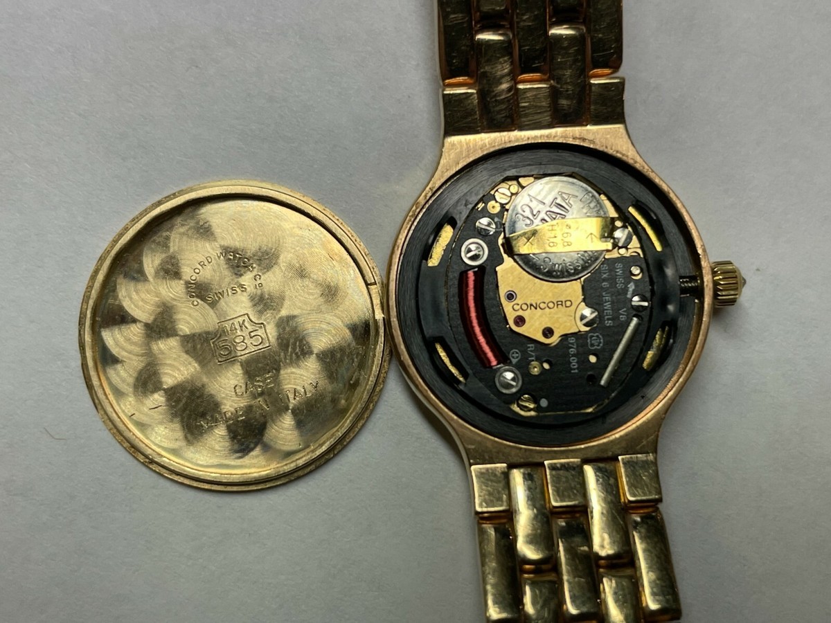 Concord 14k Yellow Gold 21mm Quartz Watch Ladies round Swiss