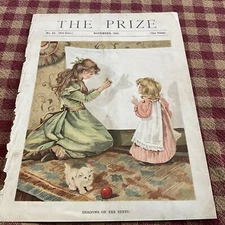 Shadow on the Sheet 1899 COVER The Prize Victorian Children CHROMOLITHOGRAPH