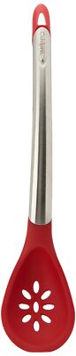 Cuisipro Silicone 12 Inch Slotted Spoon, Red