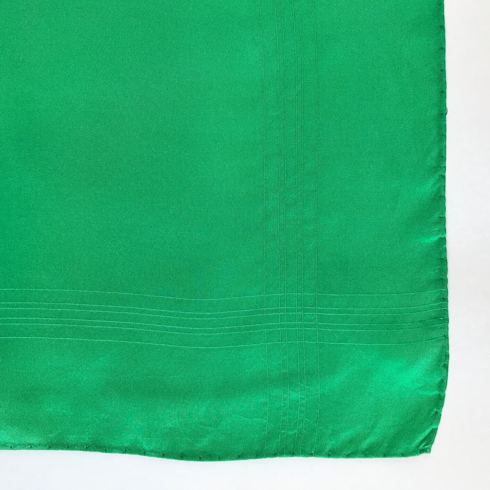 Vintage Marks and Spencer M&S Green Silk Handkerchief 15.5" Pocket