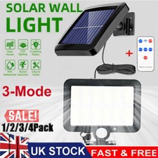 Solar Power LED PIR Motion Sensor Wall Light Security Outdoor Garden Flood Lamps