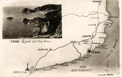 Old postcard AK TOSSA La perla de la Costa Brava SPAIN (674199)