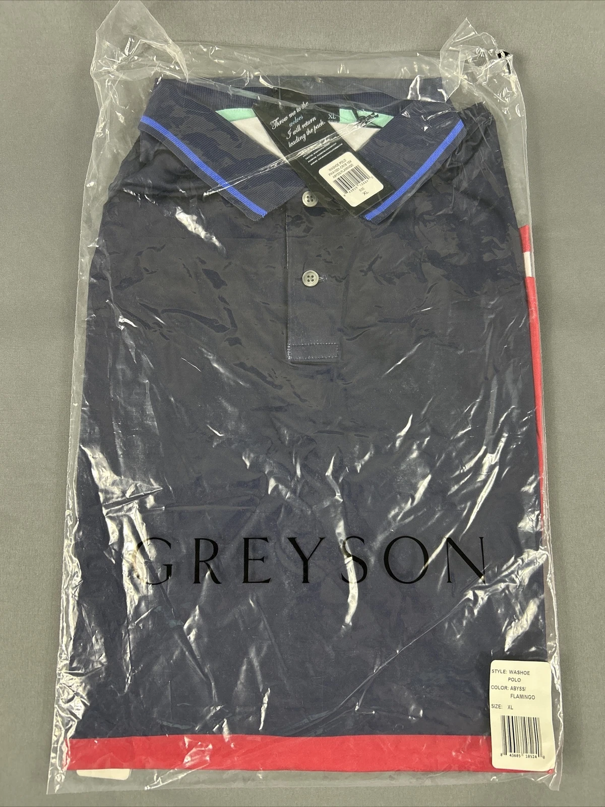 Greyson Golf Shirt Polo Washoe XL Abyss Flamingo Colorblock NWT MSRP $90