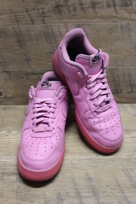 Nike Air Force men's all pink low top translucent sole athletic