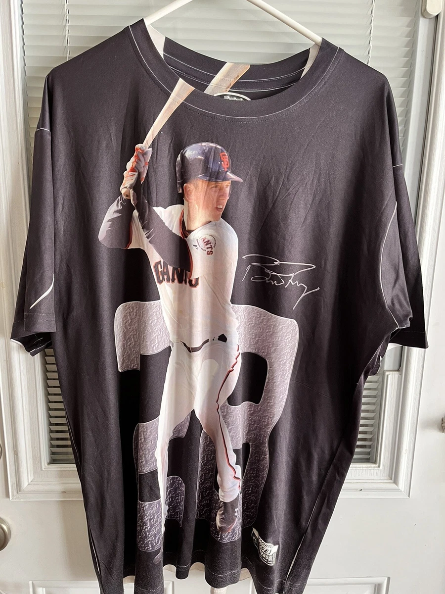 Buster Posey T shirt Three 60 Shirt Double Sided Graphite Series Sz XL  Giants EC