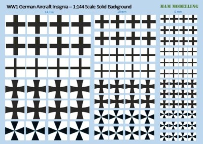 1:144 Scale WW1 German Aircraft Decals | eBay