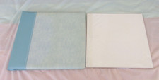New Light Blue Solid / Striped 12x12 Post Bound Photo Album  20 Protectors