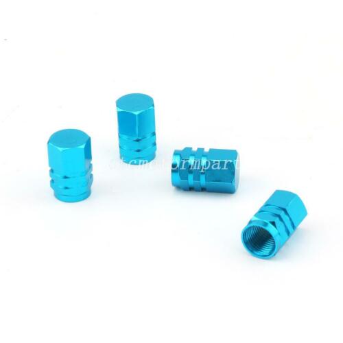 4 Sky Blue Motorcycle Hexagon Tire/Wheel Air Stem Valve Caps for Harley-Davidson - Picture 2 of 3