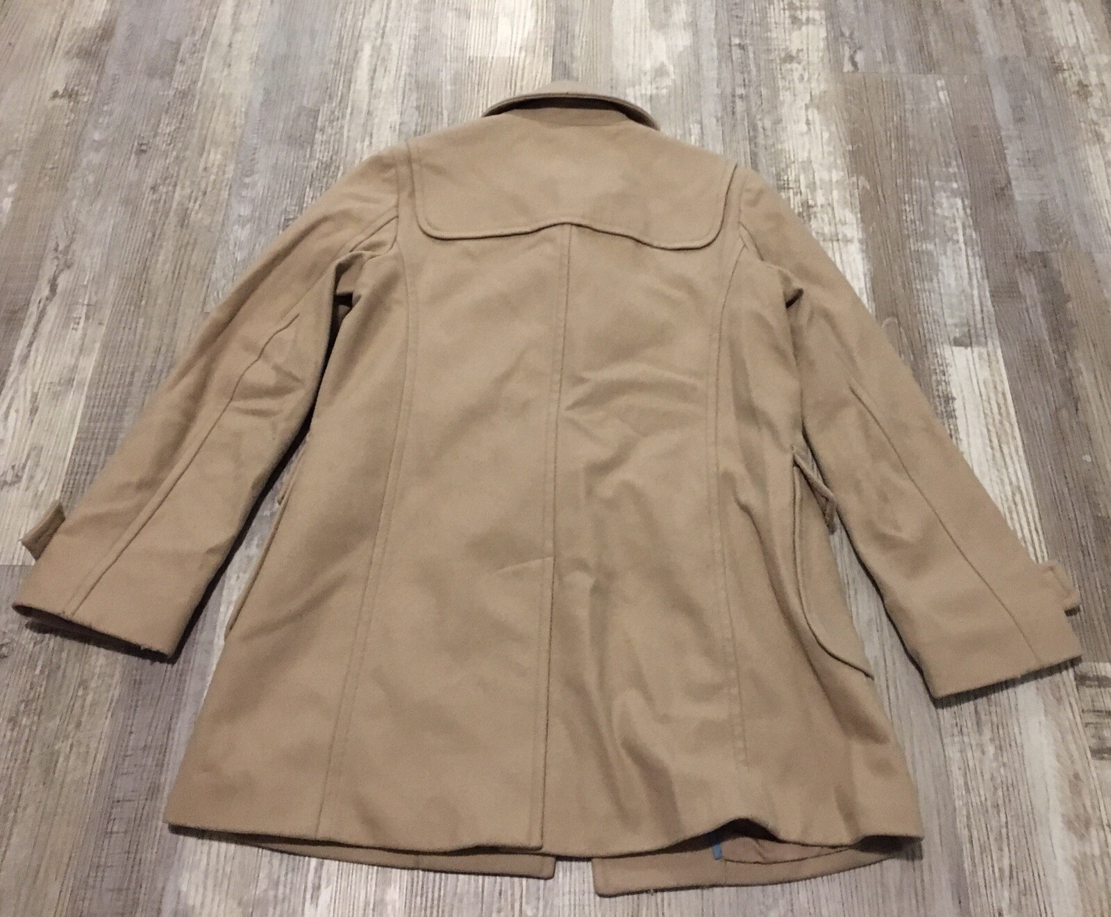 Gap Beige Wool Blend Toggle Button Down Coat With… - image 4