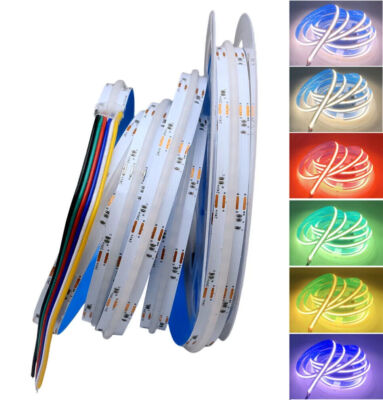 24V 840LED/m COB RGBCCT LED Streifen Licht 1-5m High Density Dimmbar Beleuchtung