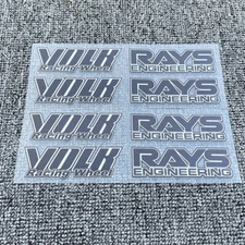 NEW JDM VOLK Racing TE37 Wheel Japan Rays Engineering  Decals sticker Blue 8 PCS