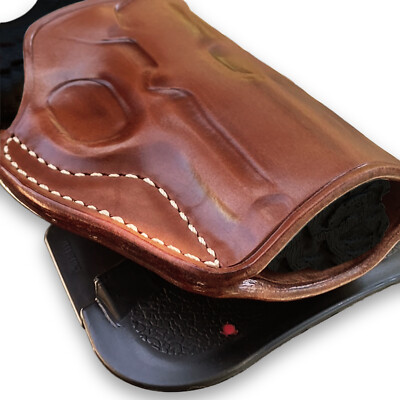 CLOSEOUT! Right Hand VERTICAL DRAW Open Top Leather Belt Holster