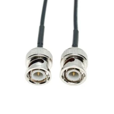BNC male to BNC male plug connector lot crimp RF Coax jumper pigtail RG174 cable