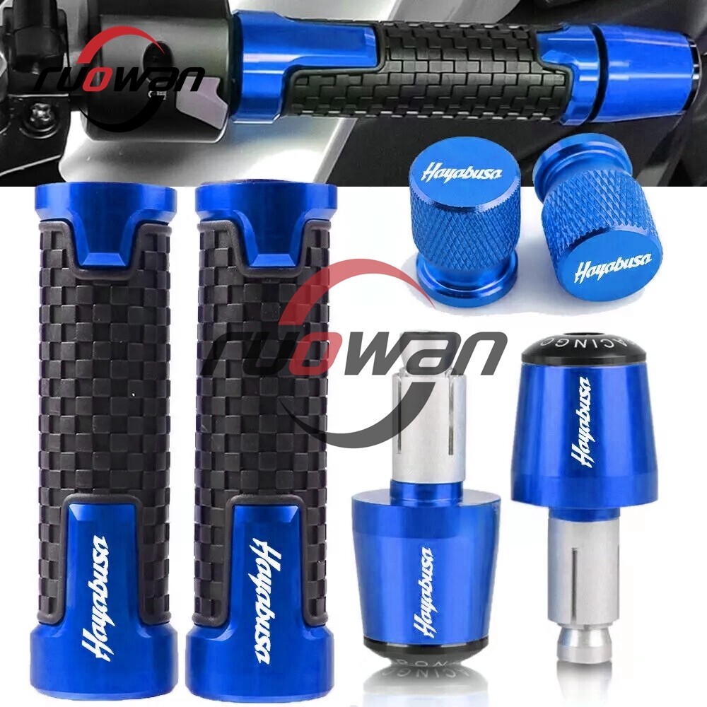 For SUZUKI HAYABUSA GSXR1300 GSXR1300R 22mm CNC Handlebar Handles Grip Ends  Plug