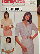 Blouse Top Shirt Button 14 16 18 Butterick 3692 Sewing Pattern UC VTG Fast Easy