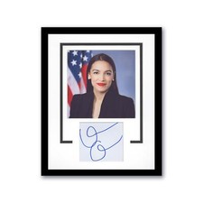 Alexandria Ocasio-Cortez AUTOGRAPH Signed AOC Framed 11x14 Photo Display ACOA