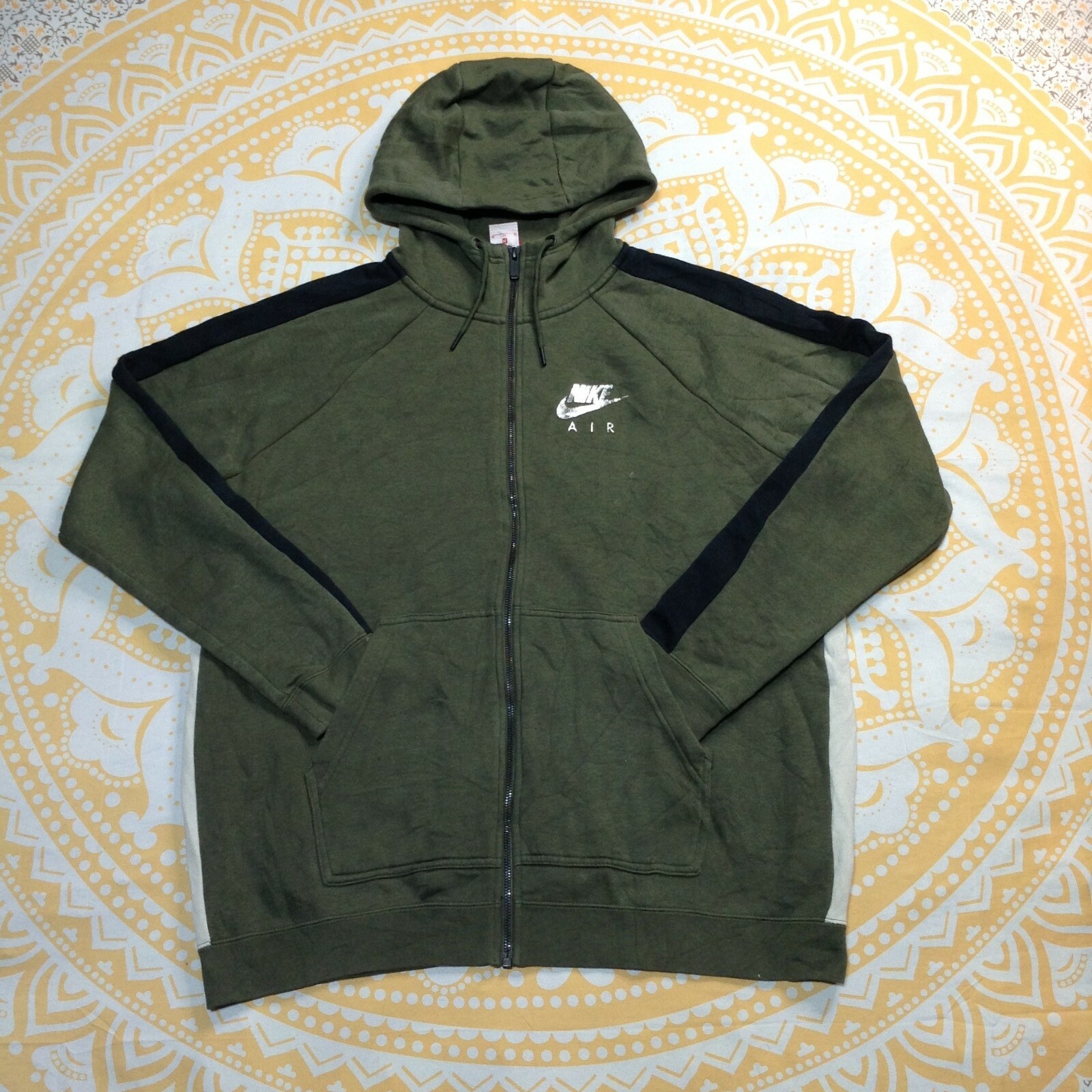 Nike Air Hoodie Green Vintage Full Zip Sweatshirt Jogger Jumper | eBay