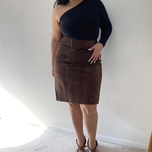 vintage suede skirt - Picture 3 of 4