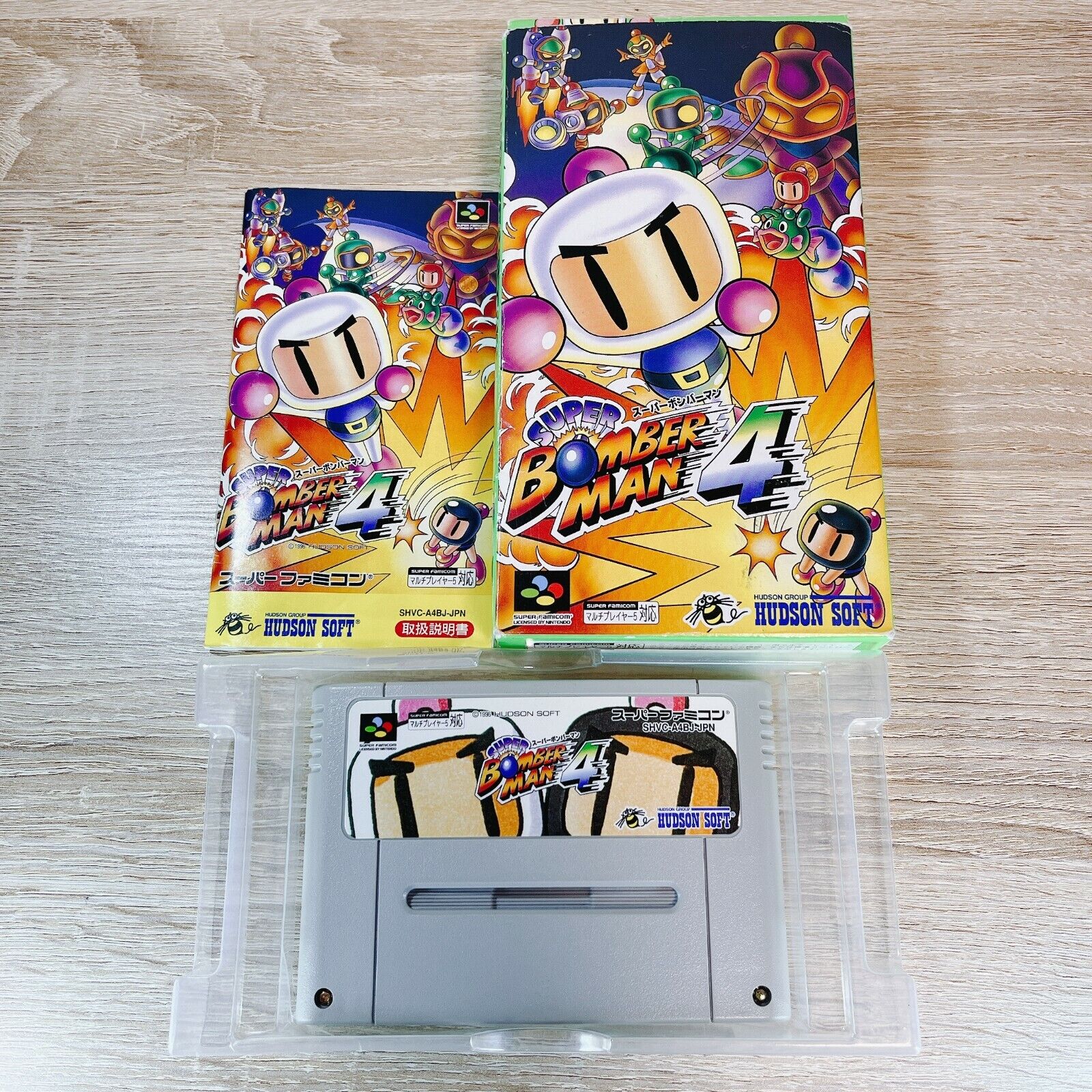 ud6493 Super Bomberman 4 BOXED SNES Super Famicom Japan –