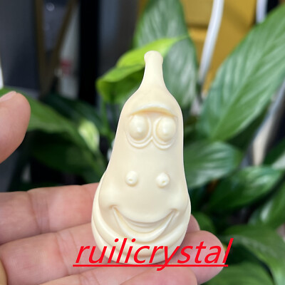 2'' Natural COROZO NUT Quartz Hand Carved Snail skull Crystal Healing 1pc