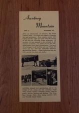 Vintage Ascutney Mountain Vermont Ski Resort Brochure Flyer - 1950's?