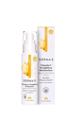 Derma E  Vitamin C Weightless Moisturizer Spf 45 Rooibos Vitamins B3 & E 2 Oz 