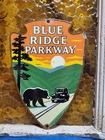 VINTAGE BLUE RIDGE PARKWAY PORCELAIN SIGN OLD SHENANDOAH NATIONAL PARK SMOKEY