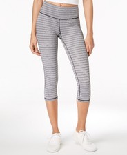 Ideology Womens Striped Cropped Leggings Size L